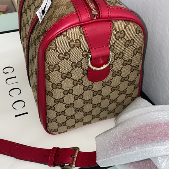❣️SOLD❣️GUCCI Gucci Beige/Red GG Joy Boston Bag - Picture 8 of 16